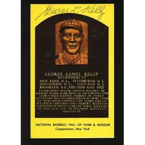 George Kelly Highpockets Signed Hof Postcard Jsa Coa   MLB Cut 