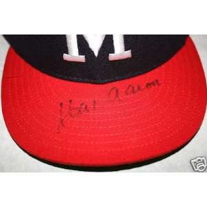 HANK AARON Autograph Signed Braves Cap/Hat FOD COA x