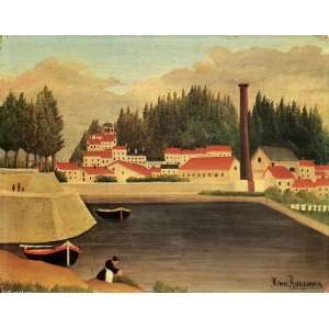 Hand Made Oil Reproduction   Henri Rousseau   32 x 24 inches   Village 