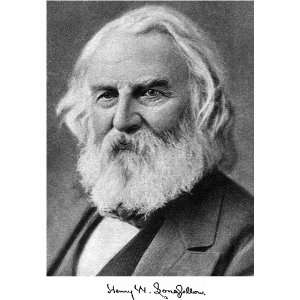 Henry Wadsworth Longfellow 8 1/2 X 11 Photograph w/ Reprint Signature