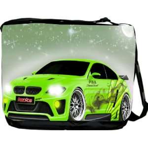  Rikki Knight® Green BMW Sportscar Design Messenger Bag 