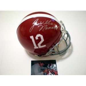 Joe Namath Autographed Helmet   Authentic   Autographed College 