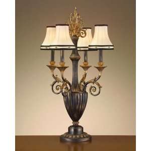  Gilded Tabletop Candelabra Lamp