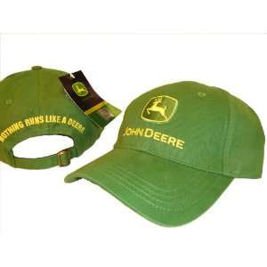  Green & Yellow Cotton John Deere Adjustable Baseball Cap 