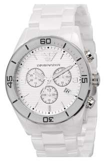 Emporio Armani Large Ceramic Chronograph Watch  