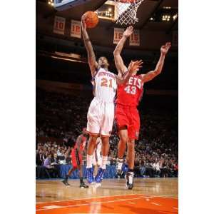New Jersey Nets v New York Knicks Wilson Chandler and Kris Humphries 