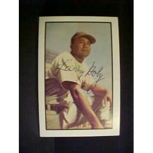Larry Doby Cleveland Indians #40 1953 Bowman Color Reprint Signed 