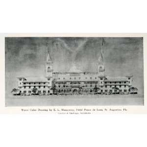  1928 Print Ponce De Leon Hotel St. Augustine Florida 