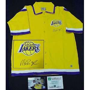Magic Johnson Los Angeles Lakers Autographed Warm up