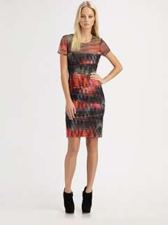 BCBGMAXAZRIA   Donna Abstract Tie Dyed Dress    