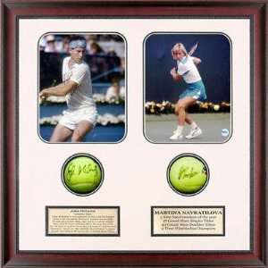 John McEnroe and Martina Navratilova Dual Autographed Tennis Ball 