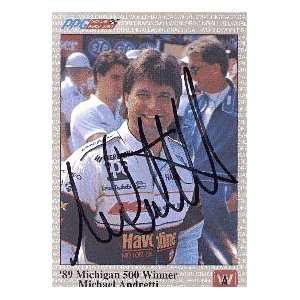 Michael Andretti Autograph/Signed Card