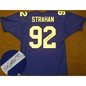 Michael Strahan Signed NY Giants Blue Jersey