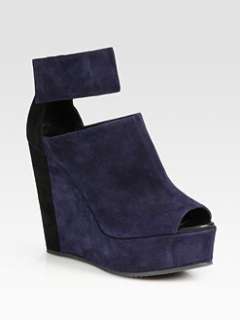 Pierre Hardy   Two Tone Suede Wedge Mules