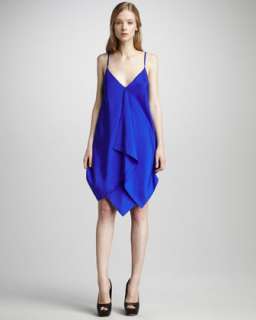 Boat Neckline Charmeuse Dress  