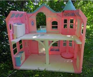 1995 Barbie Dream House Fold n Store w/ Working Elevator Pink w/Blue 
