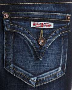Hudson Petite Signature Flap Pocket Bootcut Jeans in Elm Wash