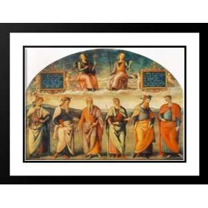 Perugino, Pietro 24x19 Framed and Double Matted Prudence and Justice 
