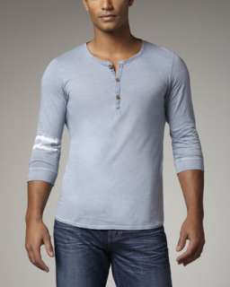 Trouble Three Quarter Henley, Denim