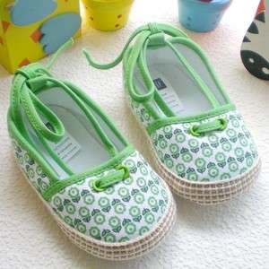 A1 NEW GAP Green Floral Espadrilles Baby Girl Sandal Shoes 6 24mth 