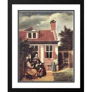  Hooch, Pieter de 28x36 Framed and Double Matted Village 