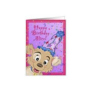  Alice   Birthday Pup w/ Princess Verse Card Health 