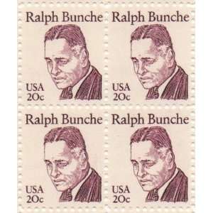 Ralph Bunche Set of 4 x 20 Cent US Postage Stamps NEW Scot 1860