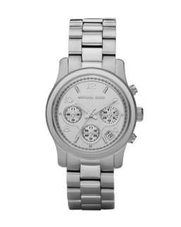 Silver Midsized Chronograph Watch