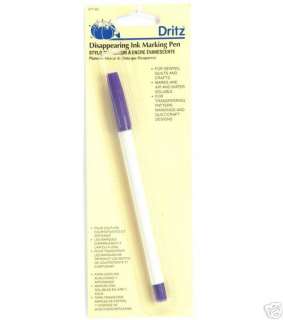 Dritz Notions Disappearing Ink Marking Pen   Purple  