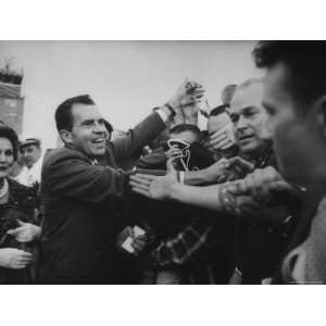 Richard M. Nixon Arriving at Fargo During His Campaign Photographic 