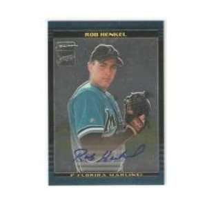  2002 Bowman Chrome #393 Rob Henkel AU RC   Florida Marlins 