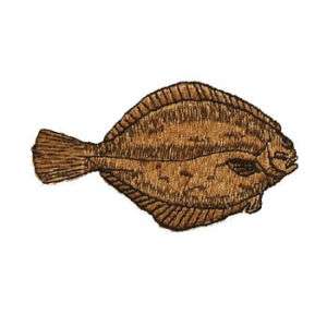 Winter Flounder Saltwater Game Fish Iron On Patch embroidered applique 