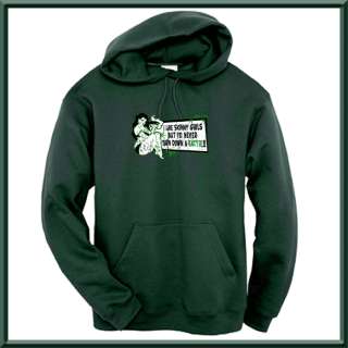 Forest green hoodies are available in sizes small   3X.