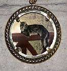 Franz Marc CAT on FENCE kitten kitty Art Large Ornament Frame Pendant 