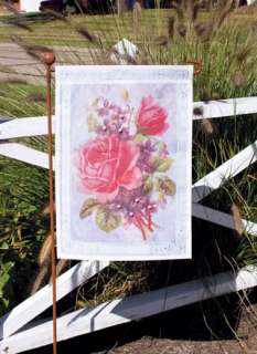dedicated to making your house beautiful pink roses garden flag