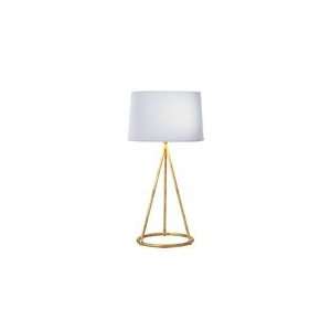 Thomas OBrien Nina Tapered Table Lamp in Gilded Iron with Cotton 