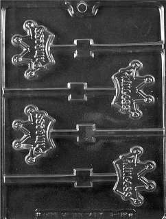 Kids PRINCESS CROWN POPS Chocolate Candy Mold Soap 1 7/8 x 2 5/8 x 3/8 