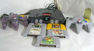 Nintendo 64 N64 Game Console System 2 Controllers 5 Games  
