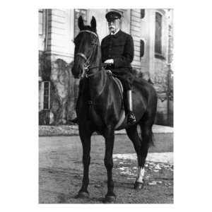 Tomas Garrigue Masaryk on horseback, Czechoslovakias first President 