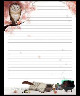 THE WISE OWL Stationary Paper Envelopes Witch Mice Cute  