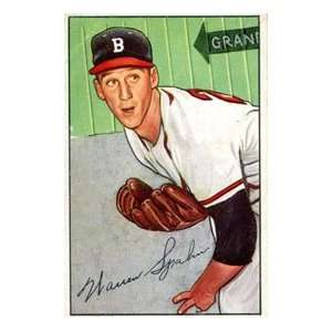 Warren Spahn Unsigned 1952 Bowman Card