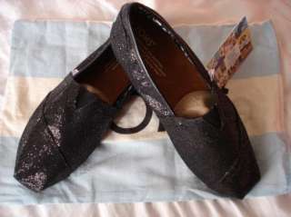 TOMS Womens Black Glitters Shoes  