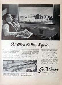 1947 Go Pullman Pullman Train cars vintage ad  