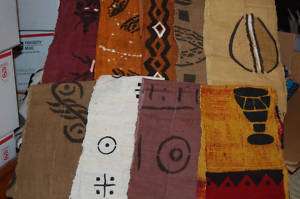 Hand Made Bogolanfini Mud Cloth Scarf Mali, Africa  