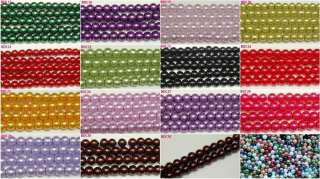 30 coolors 4mm Charm Glass Faux Pearl Round Craft Loose Beads BDC Pick 