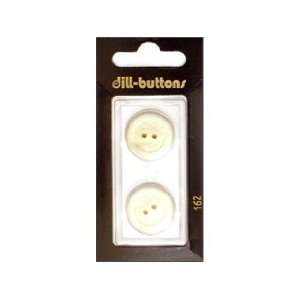  Dill Buttons 20mm 2 Hole White 2 pc (6 Pack)