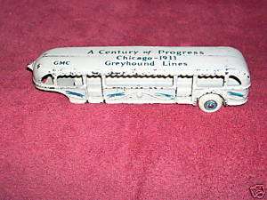 1933 Chicago Worlds Fair Greyhound Bus Lines Toy GMC  