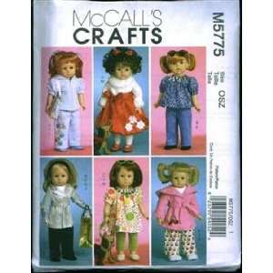 com McCalls Patterns M5775 Doll Clothes For 18 Inch Doll and Toy Dog 