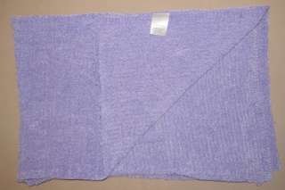 BRIGHT FUTURE Purple CHENILLE Cable Knit BABY BLANKET  