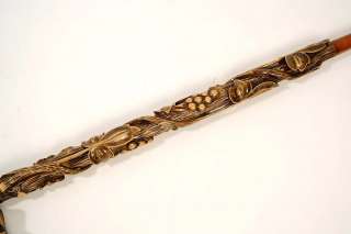 LEADER   VIP Hand Carved Wooden Cane Walking Stick  